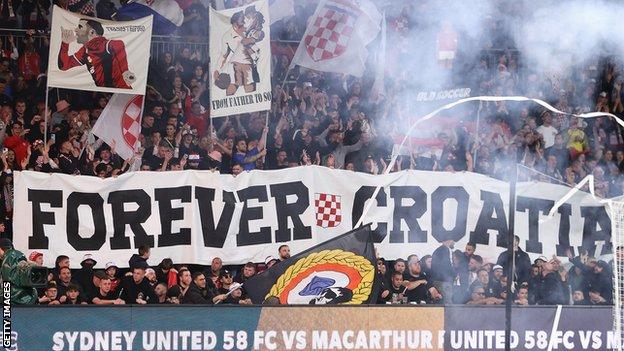 Sydney United fans during the Australia Cup Final