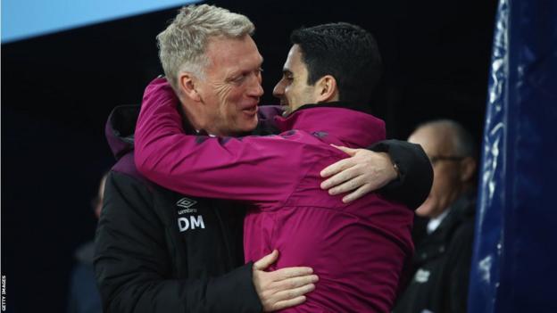 David Moyes and Mikel Arteta