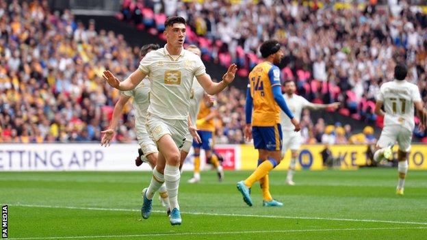 Port Vale's Kian Harratt celebrates scoring their side's first goal