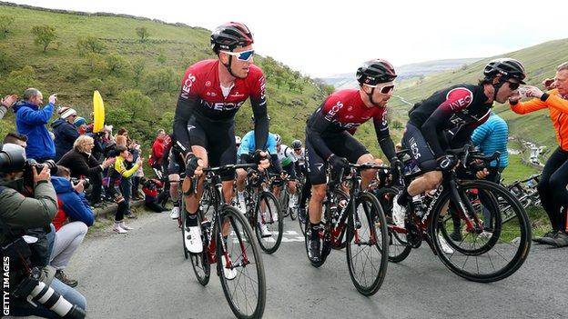 Team Ineos riders tackle stage four of the 2019 Tour de Yorkshire