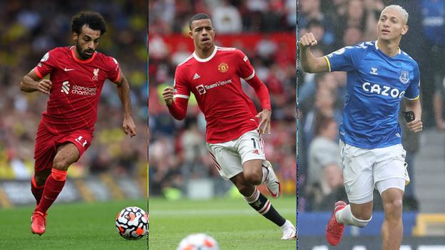 Mohamed Salah (Liverpool), Mason Greenwood (Manchester United), Richarlison (Everton)