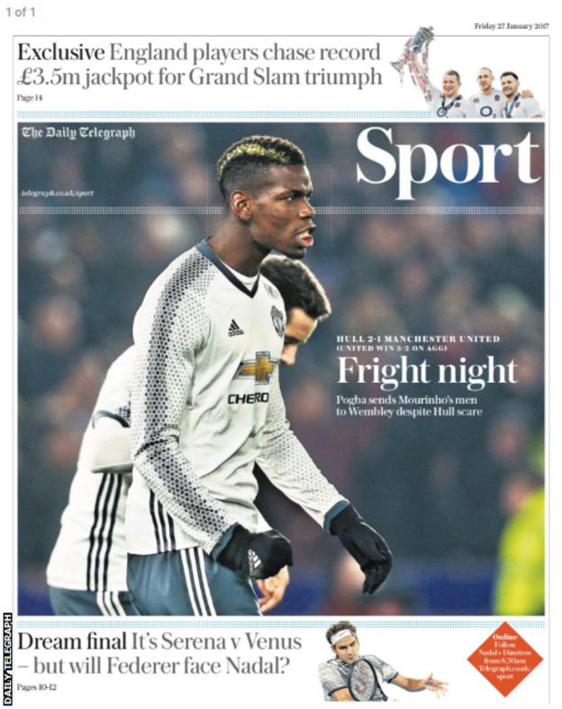 The Daily Telegraph back page