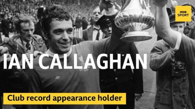 Ian Callaghan after Liverpool's 1974 FA Cup final win over Newcastle United