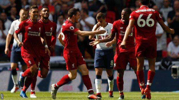 Liverpool beat Tottenham Hotspur 2-1 to 