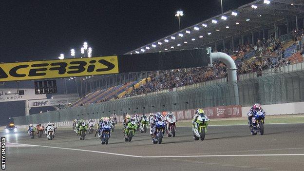 The Qatar World Superbike round has been traditionally held under floodlights at the Losail International circuit