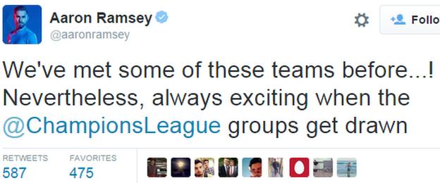 Aaron Ramsey tTwitter