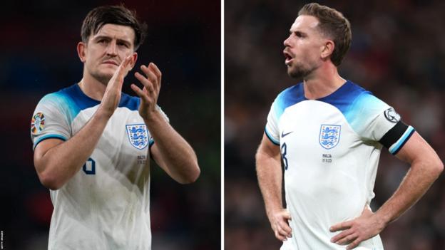 Harry Maguire (left) and Jordan Henderson (right)