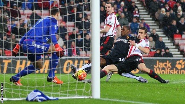 Ighalo and Coates both appeared to make contact with Nyom's cross for Watford's winner.