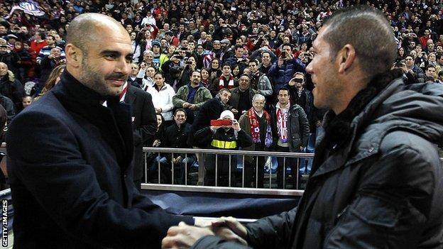 Pep Guardiola and Diego Simeone to meet in Champions League