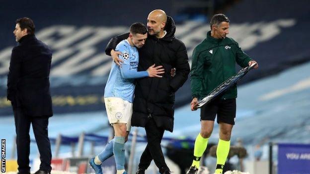 Phil Foden and Pep Guardiola