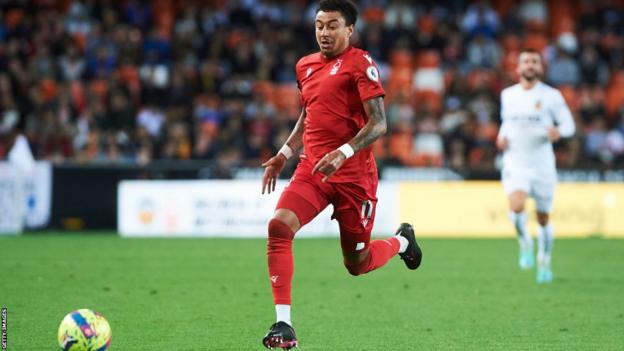 Jesse Lingard in action for Nottingham Forest