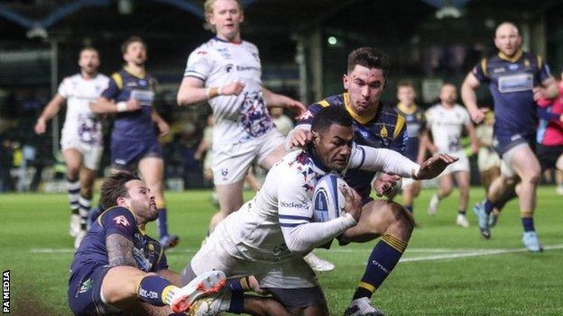 Before his Sixways hat-trick, rugby league convert Siva Naulago had only previously scored one Premiership try for Bristol