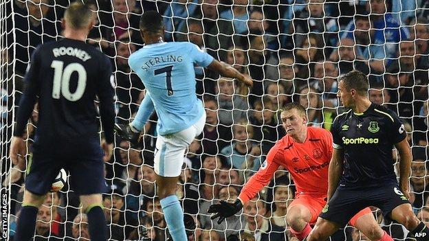 Raheem Sterling scores Manchester City's equaliser