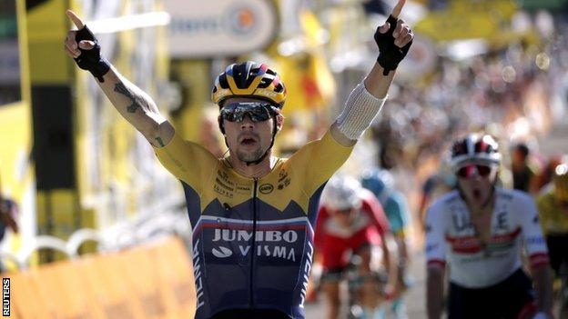 Primoz Roglic wins stage four of the 2020 Tour de France