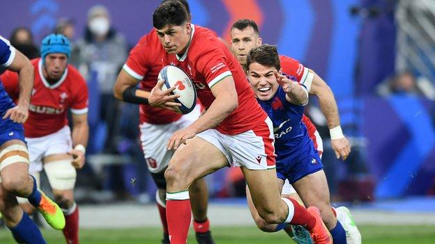Louis Rees-Zammit has scored five tries in nine internationals for Wales