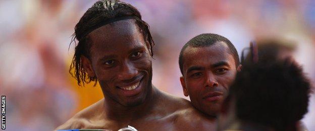 Didier Drogba, Ashely Cole and Michael Essien