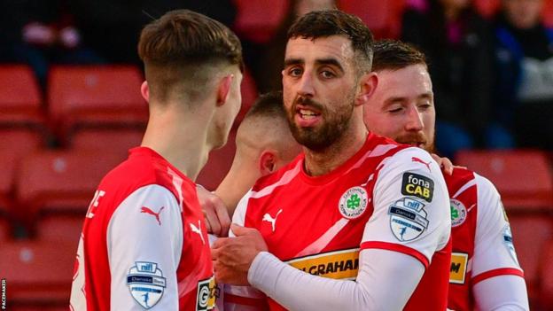 Joe Gormley was on target twice within four first-half minutes at Solitude