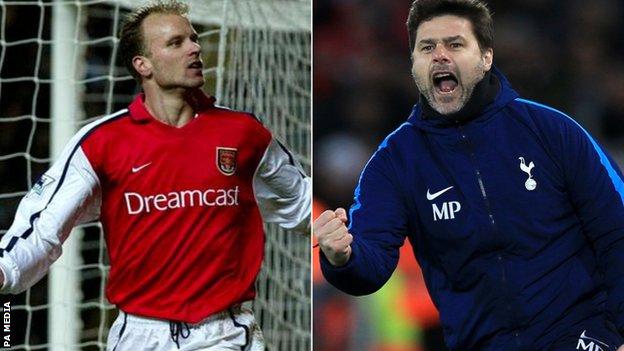 Dennis Bergkamp and Muaricio Pochettino