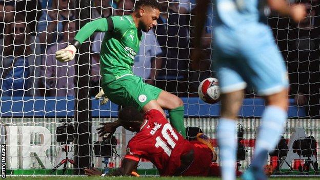 Manchester City keeper Zack Steffen was at fault for Liverpool's second goal