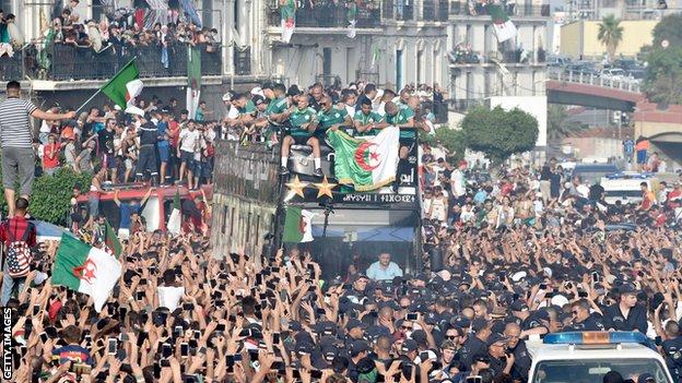 Africa Cup of Nations: Algeria celebrate win with thousands of fans in