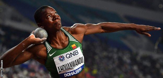 Odile Ahouanwanou at the Doha 2019 World Championships