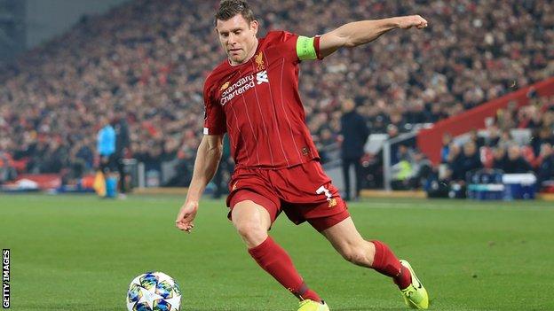 Liverpool midfielder James Milner