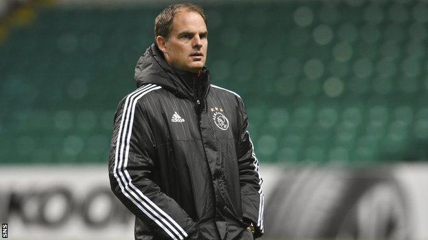 De Boer has won four Dutch titles since taking over at Ajax in 2010