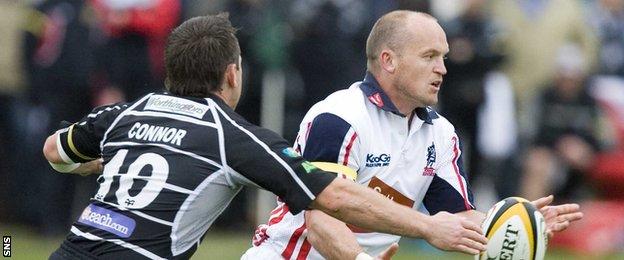 Gregor Townsend (right) in action for Border Reivers