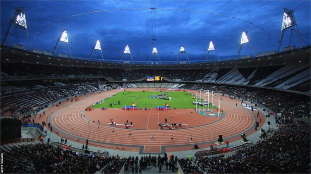 Algemeen beeld van het Olympisch Stadion van Londen