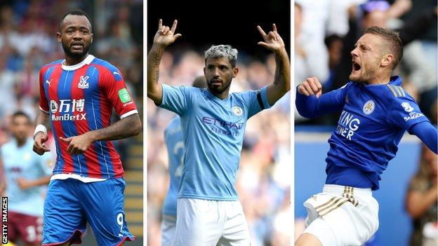 Jordan Ayew (Crystal Palace), Sergio Aguero (Man City), Jamie Vardy (Leicester)