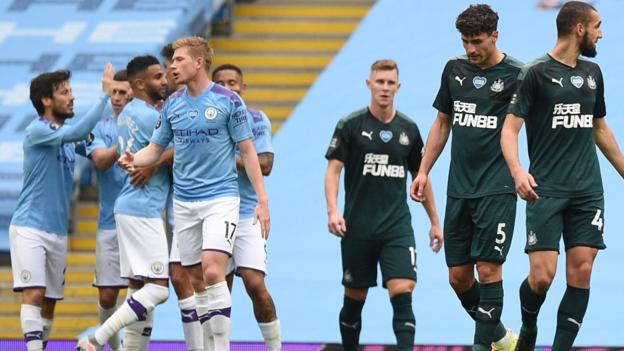 Ruthless Man City put five past Newcastle