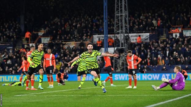 Luton Town vs Arsenal final score, result and highlights as Declan Rice  scores added-time winner