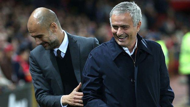Pep Guardiola and Jose Mourinho