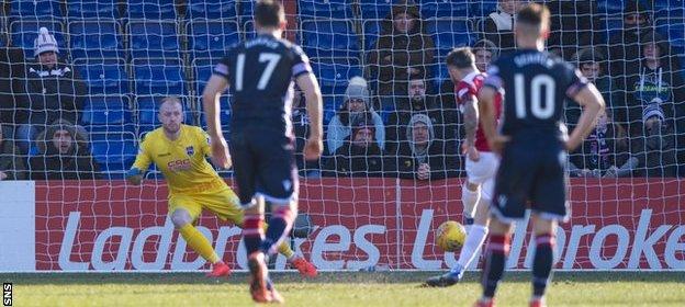 Dougie Imrie scores a penalty