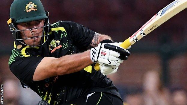 Ben McDermott in action for Australia against Sri Lanka in Sydney