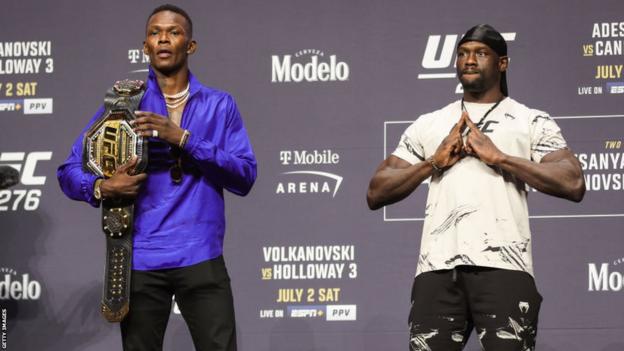 Israel Adesanya and Jared Cannonier