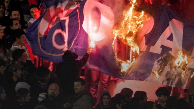 Hajduk Split v Dinamo Zagreb: Flares, fires, faith ...