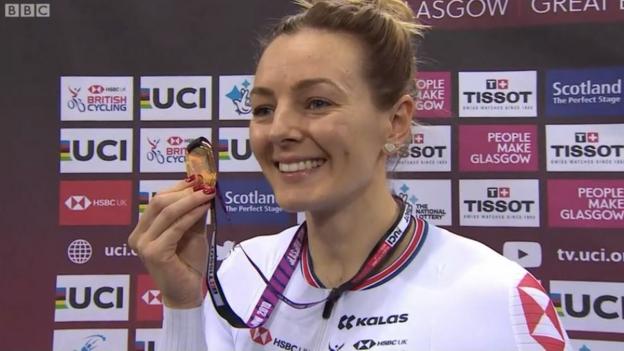 Track World Cup: Great Britain's Katy Marchant wins keirin gold in Glasgow