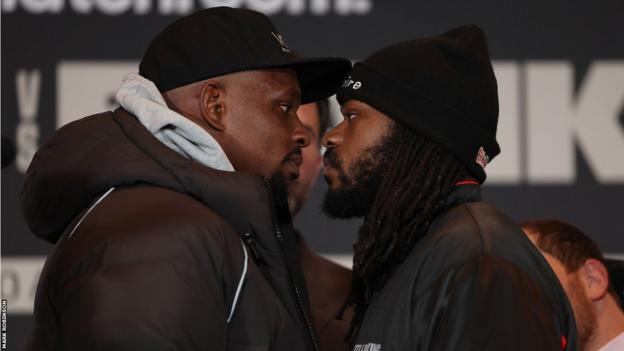 Jermaine Franklin and Dillian Whyte face off