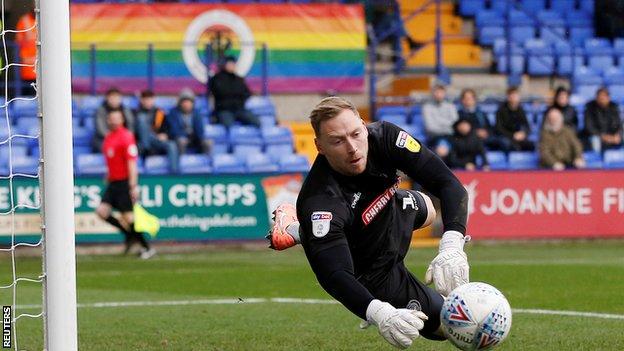 Wycombe goalkeeper Ryan Allsop