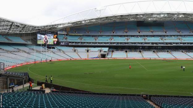 A general view of Stadium Australia in Sydney