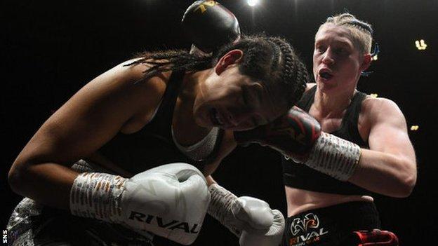 Hannah Rankin's fight with Alejandra Ayala was stopped in the 10th round