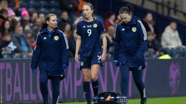 Caroline Weir was injured on Scotland duty against Belgium