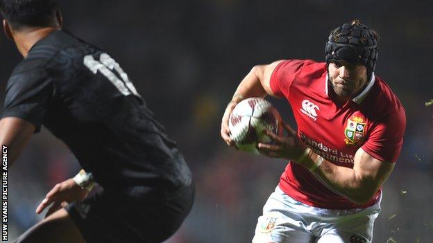 Leigh Halfpenny in action for the British and Irish Lions