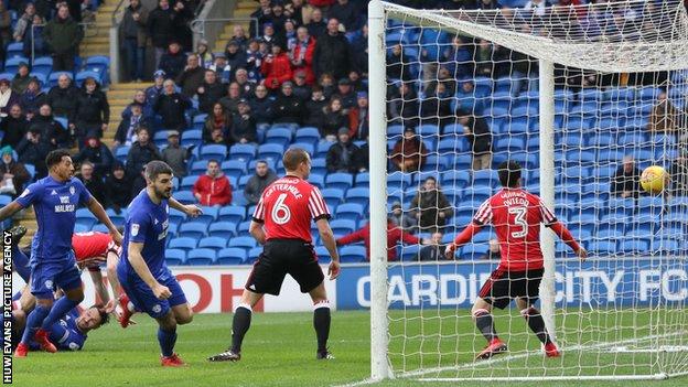 Callum Paterson's brace against Sunderland doubled his Cardiff goal tally for the season