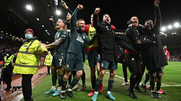 Middlesbrough players celebrate