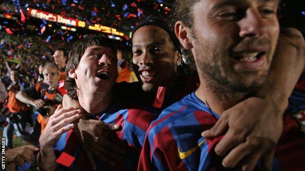 Ronaldinho and Messi