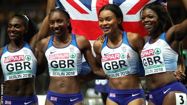 GB 4x100m relay squad