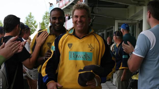 Comment the caption Australian cricketer, Shane Warne, has reshaped the Hampshire and turned it into tenders again.