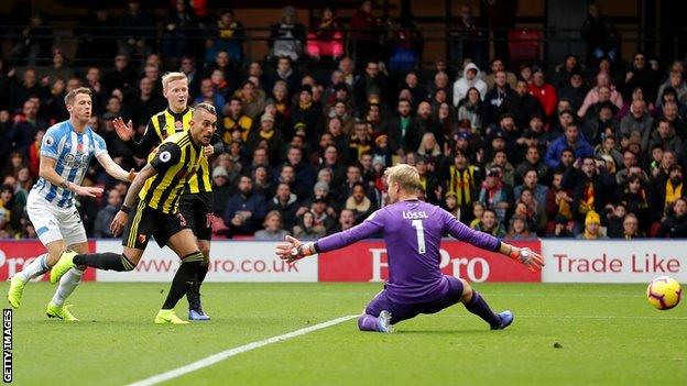 Roberto Pereyra's superb individual goal opened the scoring for Watford at home to Huddersfield.